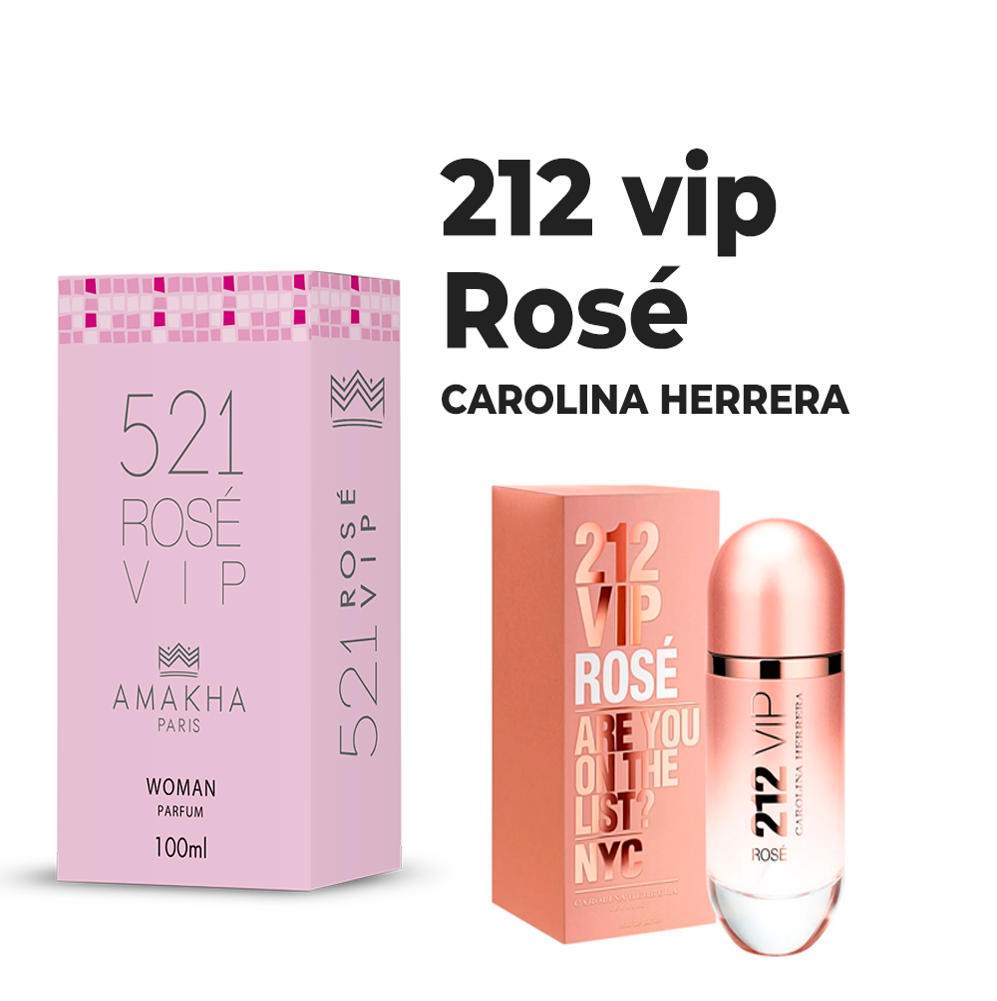 212 Vip Rose 100ml - 521 Rose Vip Amakha Paris